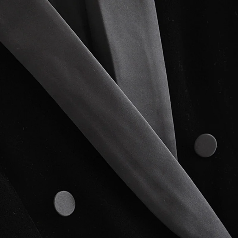 Двубортное Женское пальто в стиле пэчворк, бархатный блейзер, Зимний Теплый Женский офисный пиджак, стильная женская верхняя одежда с длинным рукавом, пальто