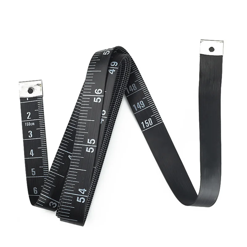 150cm/60inch Black Portable Tape Measure Body Measuring Ruler Sewing Tailor Mini Soft Flat Ruler Centimeter Meter Measuring Tape inline water meter