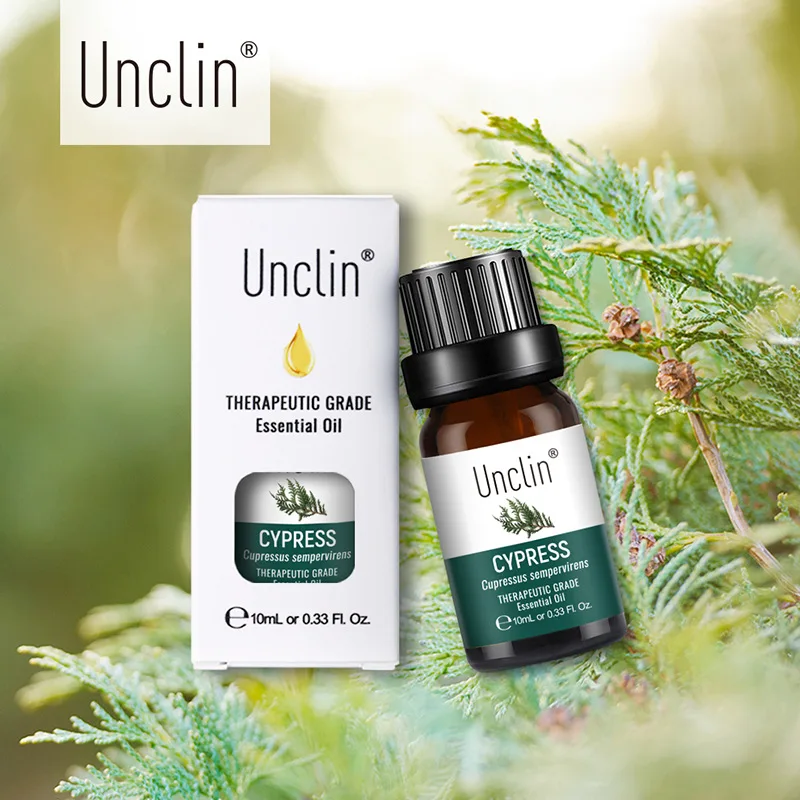 Чистое эфирное масло ципресса Unclin10ml чайное дерево лаванда сандаловое эфирные