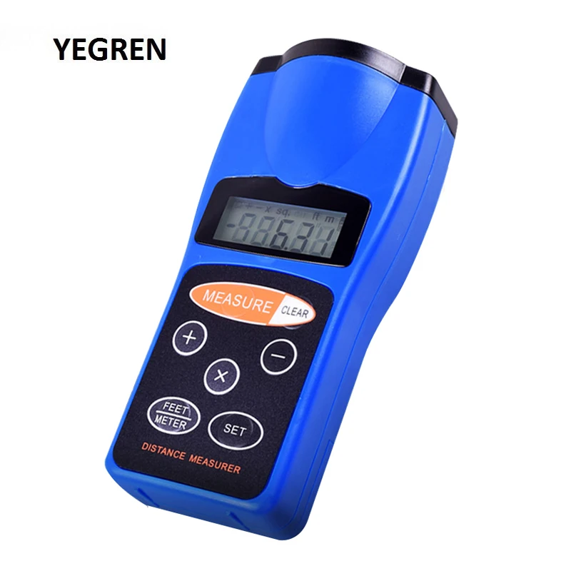 Multifunctional Ultrasonic Distance Measurer 0.5-18 meters Infrared Laser Range Finder LCD Display Digital Rangefinder