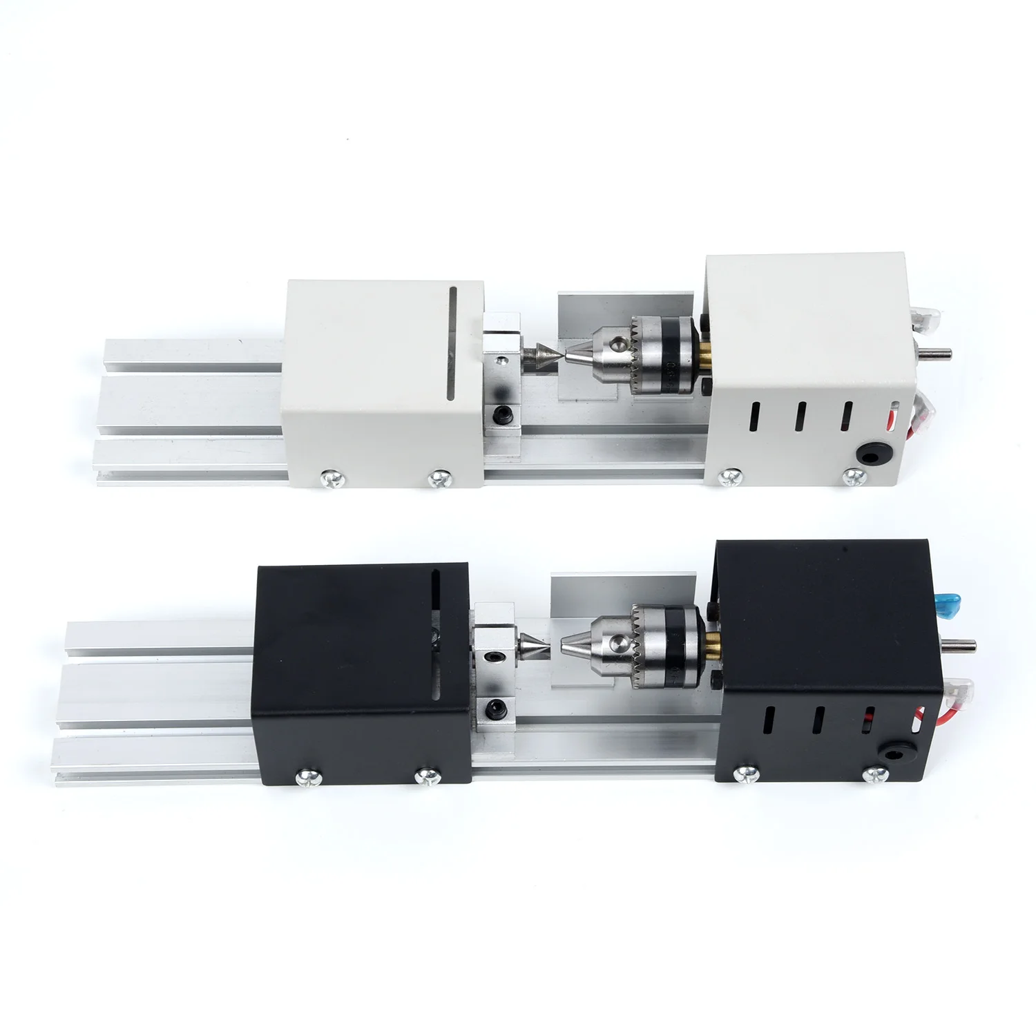 

200W Mini Lathe Bead Machine Wood Working DIY Lathe Polishing Pro Drill Polisher black sliver Machine Adapter