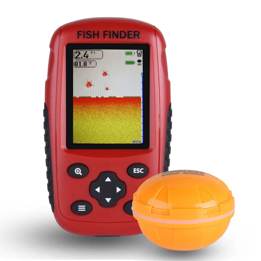 Russian / English Wireless Fish Finder Menu 2-120Ft 0.6-50m Depth Fishing Sonar Eco-sounder Ice Fishfinder Tackle | Спорт и