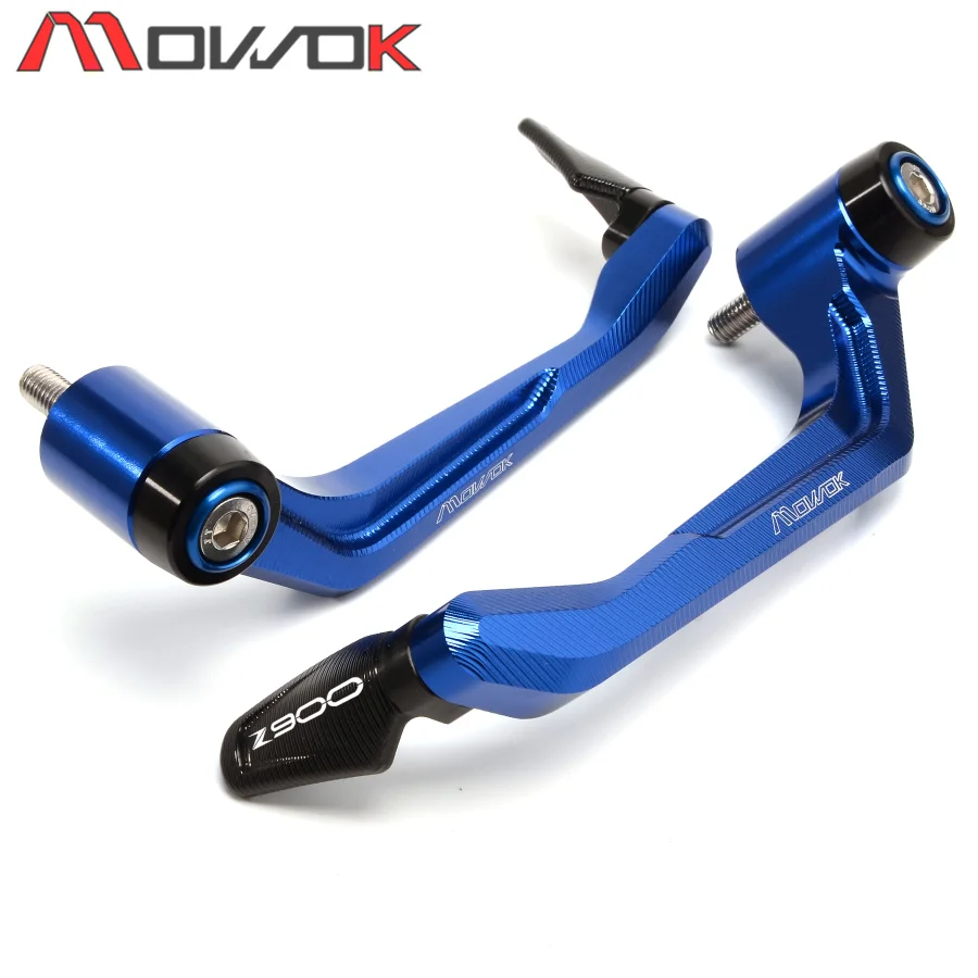 Вспышки для KAWASAKI Z900 Z900RS аксессуары для мотоциклов ручки руля сцепные рычаги протектор - Цвет: Синий