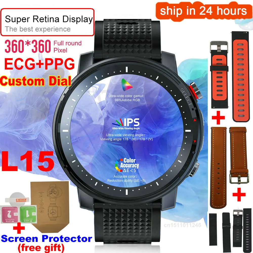 Reloj inteligente L15 PK L5 L9 para hombre, dispositivo con pantalla redonda de 1,3 pulgadas, Control de música, linterna, resistente al agua IP68