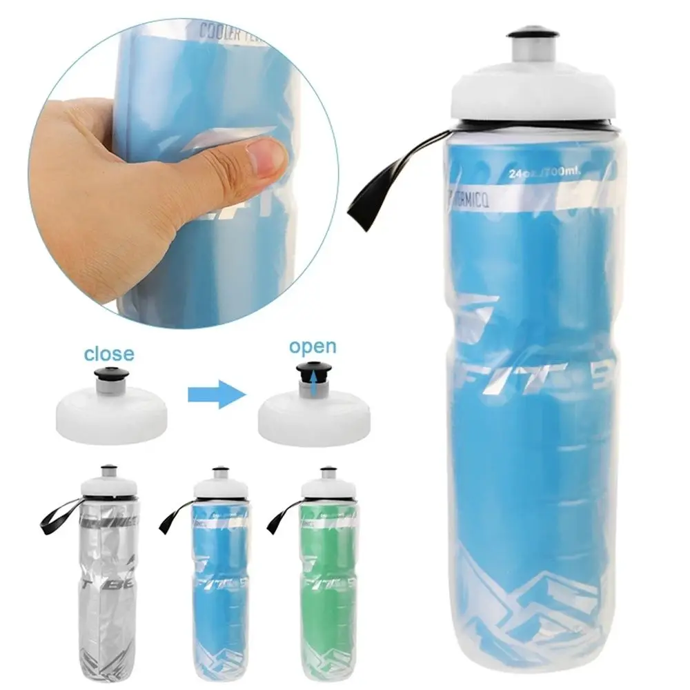 Water Bottle 750ML Sports Travel Gym Cycling Dual Layer Thermal