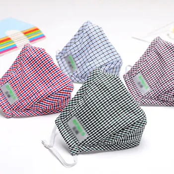 

New Arrival Women Men Cotton Masks Lattice Solid Color Mouth Mask Solid Plaid Face Masks Cover Quality Mouth-muffle Wholesale