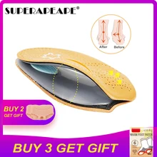 3/4 длина Кожаные ортопедические стельки для плоскостопия пятки подкладки для поддержки свода стопы половина ортопедические стельки обуви ноги забота о здоровье обуви колодки