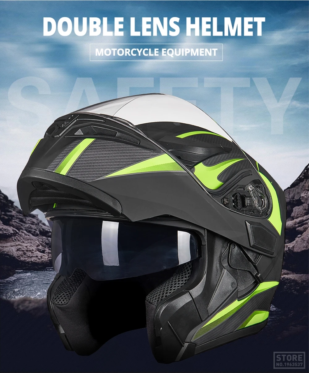 GXT New Motorcycle Helmet Flip up Motocross Helmet Capacete da Motocicleta Cascos Moto Casque Doublel lens Racing Riding Helmet