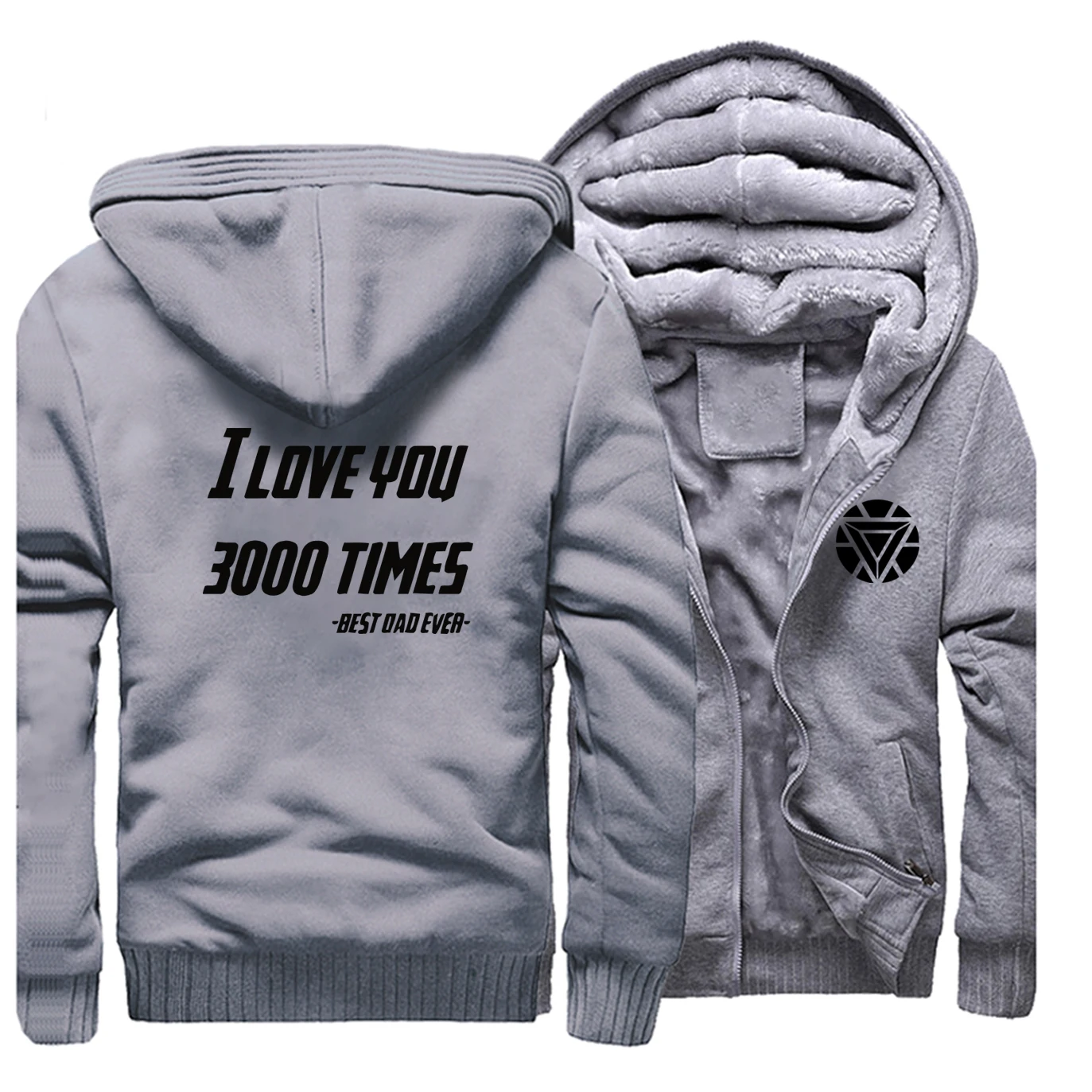 

Men Fleece Winter Jacket Iron Man Tony Stark Thich Fleece Warm Mens Jackets And Coats Love You 3000 Hoodie Sweatshirt Sportswear