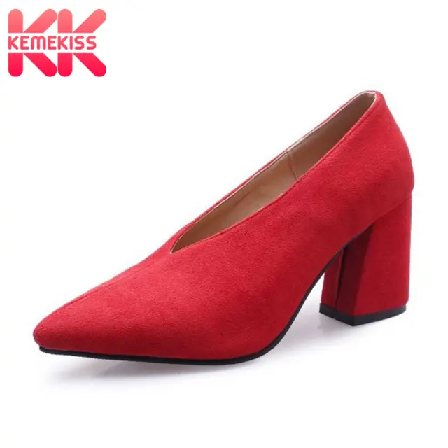 $US $24.81 KemeKiss Plus Size 30-48 Women Fashion Office Ladies Pumps Pointed Toe Spring Work High Heel Shoes 