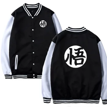 

Anime Dragon Ball Baseball uniform Men Super Saiyan Dragonball Z Son Goku Baseball Jacket Men HipHop Unisex Baseball Jacket