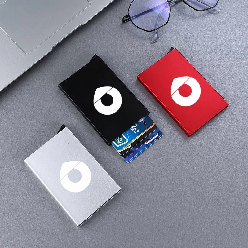 

For Smart 451 453 Fortwo Forfour Smart Wallet Thin ID Card Case RFID Automatically Metal Bank Credit Card Holder Accessories
