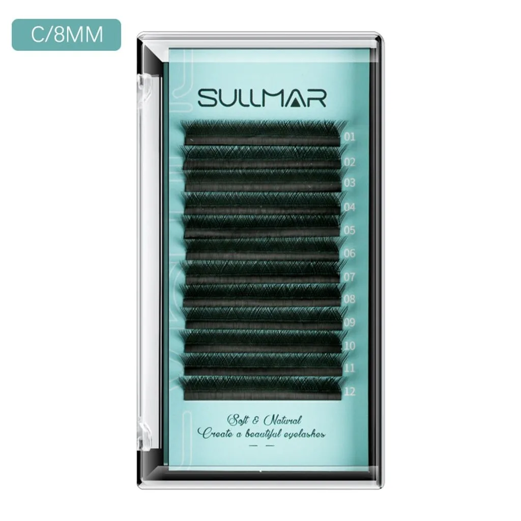 A Individual False Eye Lashes Black Silk Eyelashes Extension False Eyelash Set Grafting Fake False Eyelashes Extension Maquiagem - Цвет: A