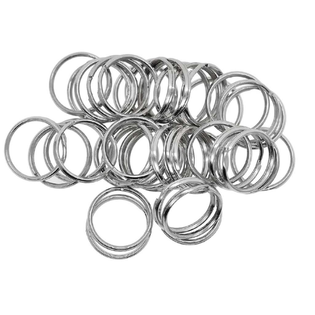 50pcs Split Key Rings 20mm Blanks Iron Keyring Hoop Metal Loop Ring Findings