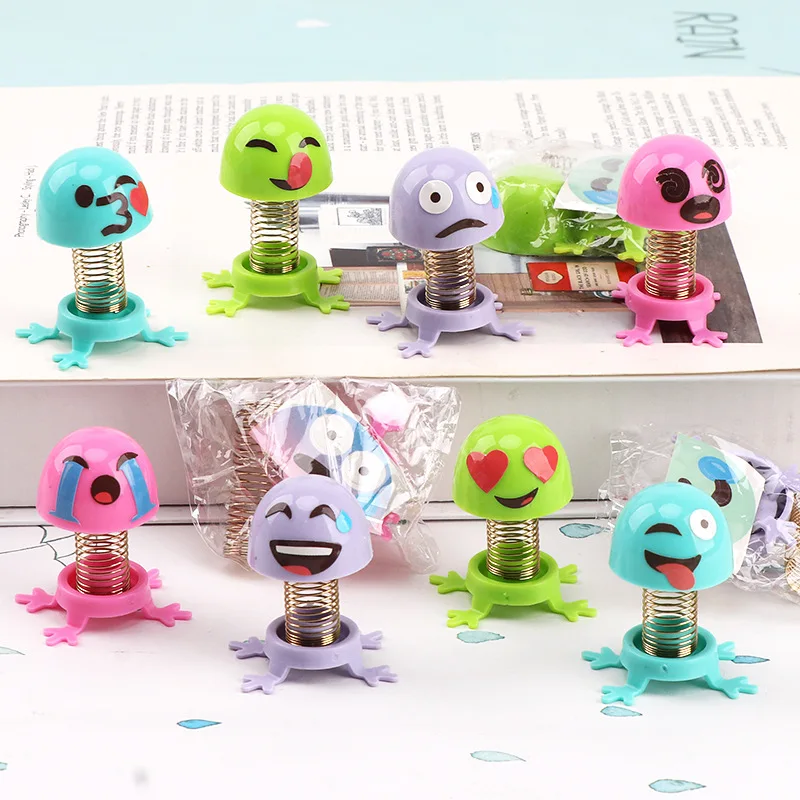 

Creative puzzle parent-child toys assembly spring little man cartoon expression doll twisting egg ball action figure Puppets
