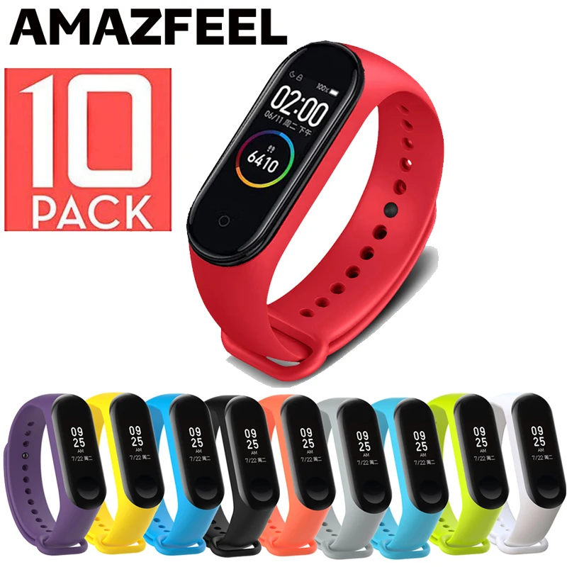 10 шт./упак. браслеты из нержавеющей стали для Mi band 5 наручный ремешок Xiaomi Band 4