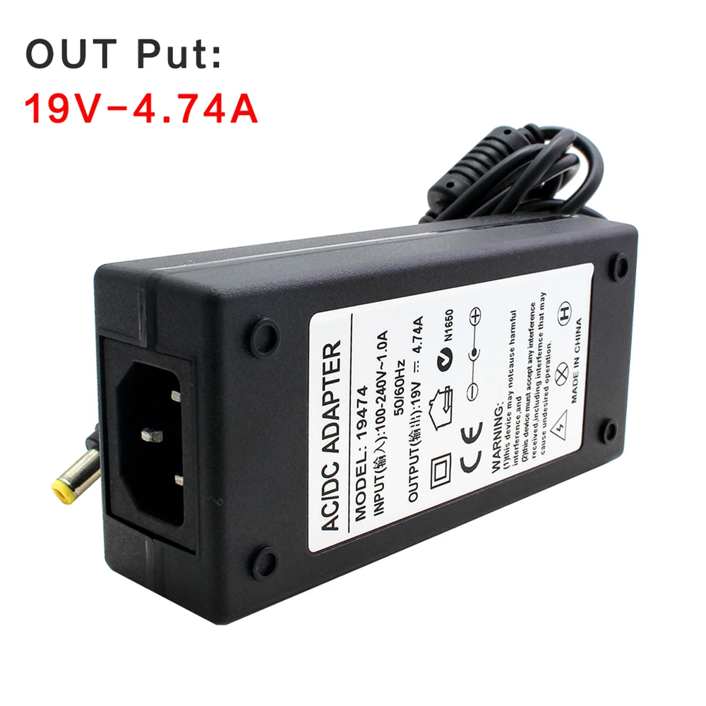 UE, US, 65W, 90W, 19V, 3.42A, 4.74A