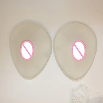 

Free Shipping Realistic Transparent Silicone False Breast Sexy Lady Comfortable Synthetic Chest Form Overall Sale