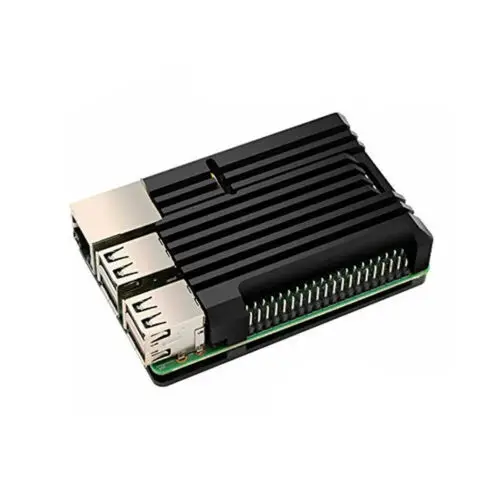 Для Raspberry Pi 4B новейший ЧПУ Алюминиевый сплав чехол Корпус с охлаждающим вентилятором США - Цвет: Without Fans