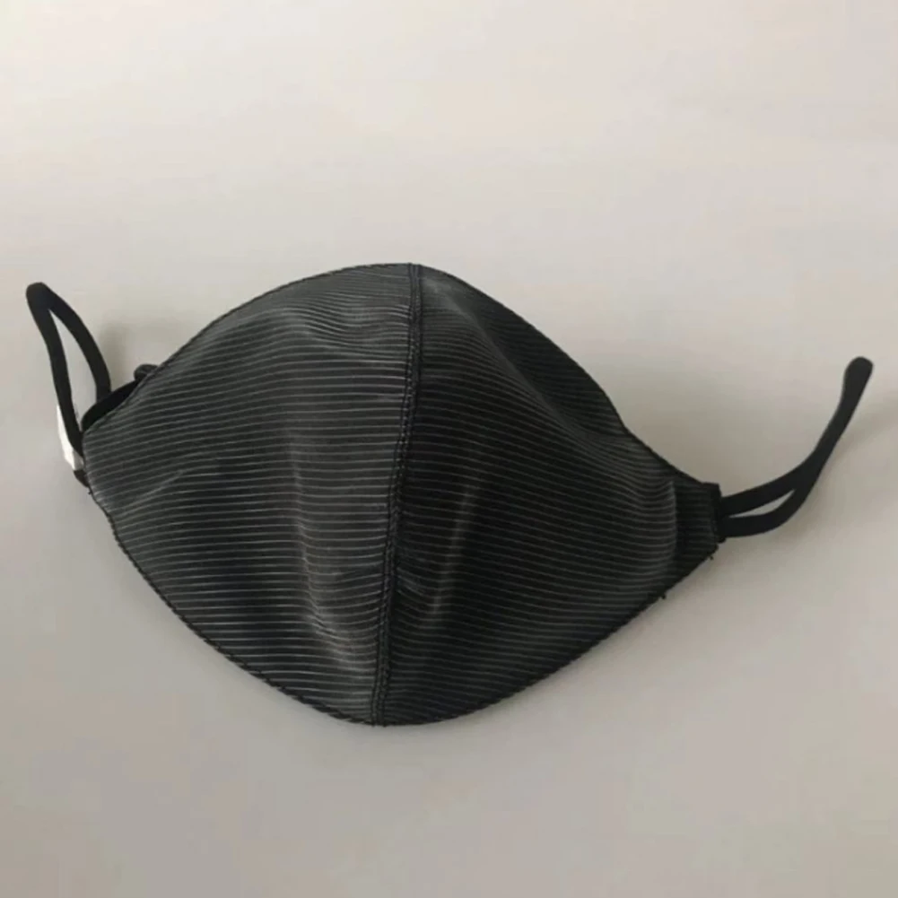 Светодиодный сверкающая маска заряжаемая красочная Пылезащитная маска из оптоволокна QL - Цвет: Черный