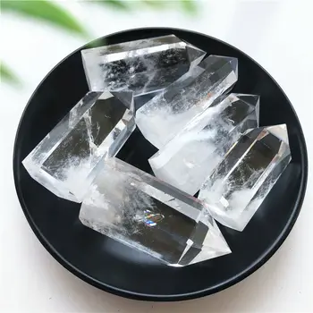 

1pc 50-70mm Natural White Crystal Column Quartz Wand Point Obelisk Healing Natural Stones and Minerals