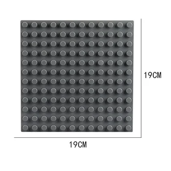 

144 Duplo Baseplate 19*19cm 12*12 Dots Big Particle Bricks Solid Color Base plate DIY Building Blocks For Early Educational Toy
