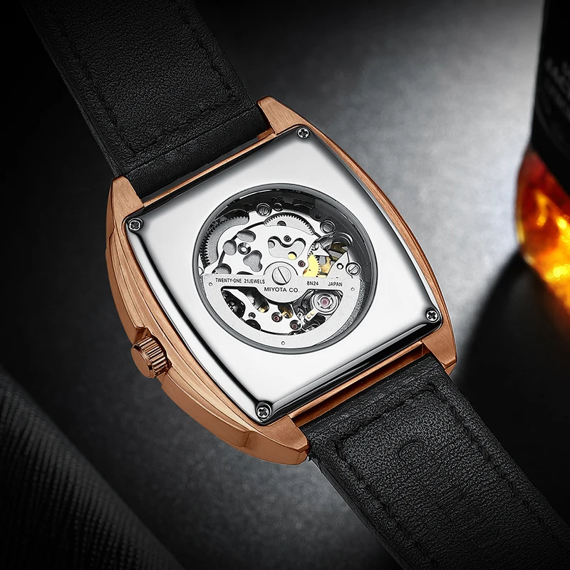 GUANQIN Men Mechanical Automatic Wristwatches Watch Skeleton Luxury Japan Movement Sapphire Waterproof Watches for Men Replica