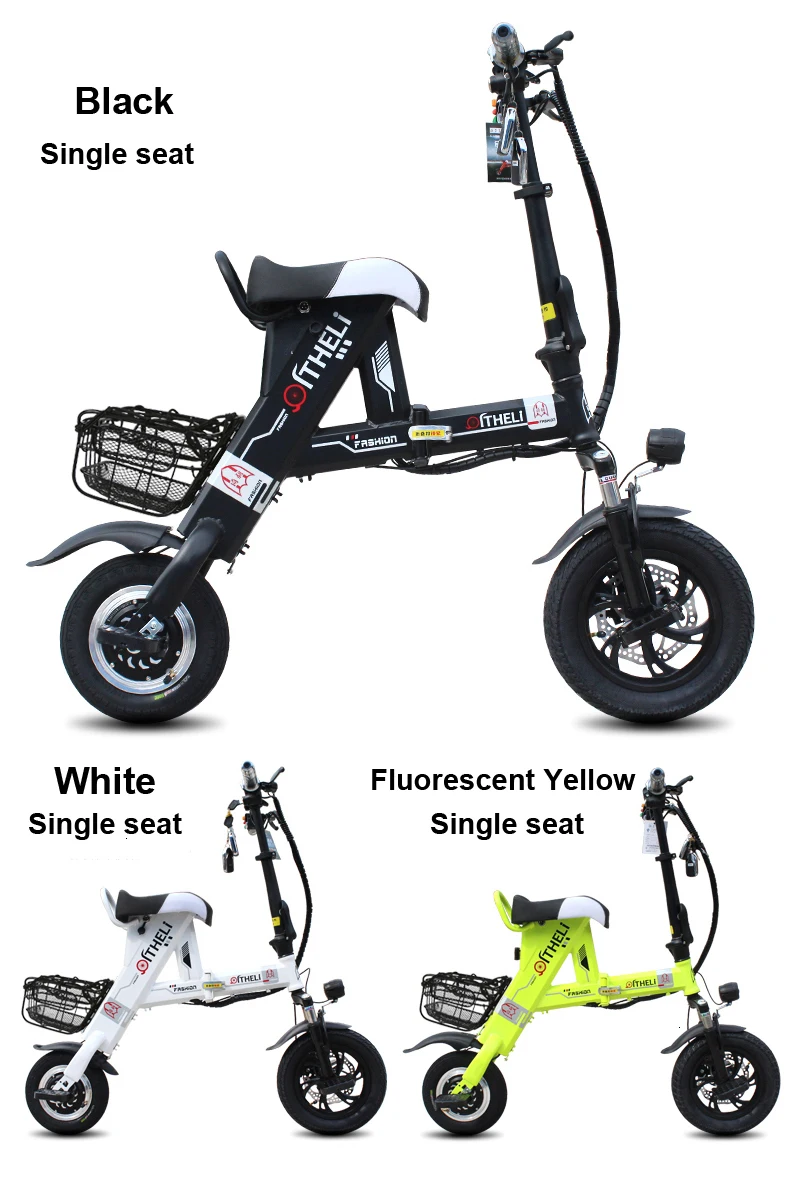 12 Inch Lightweight Electric Scooter 2 Wheels Electric Scooters 500W Mini Foldable Electric Bikes Adults With Anti-theft System (12)