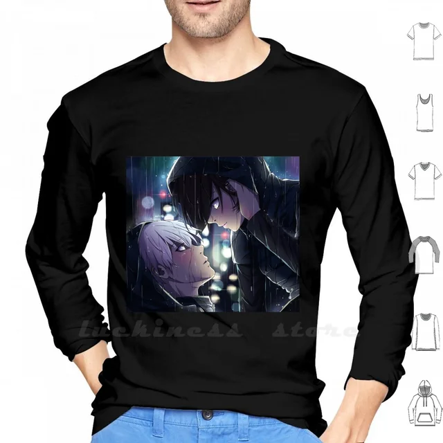 Under The Rain Hoodie Long Sleeve Kaneki Touka Tokyo Ghoul Ghoul Kiss Anime Manga Couple Rain Spukycat Love Cute Aliexpress