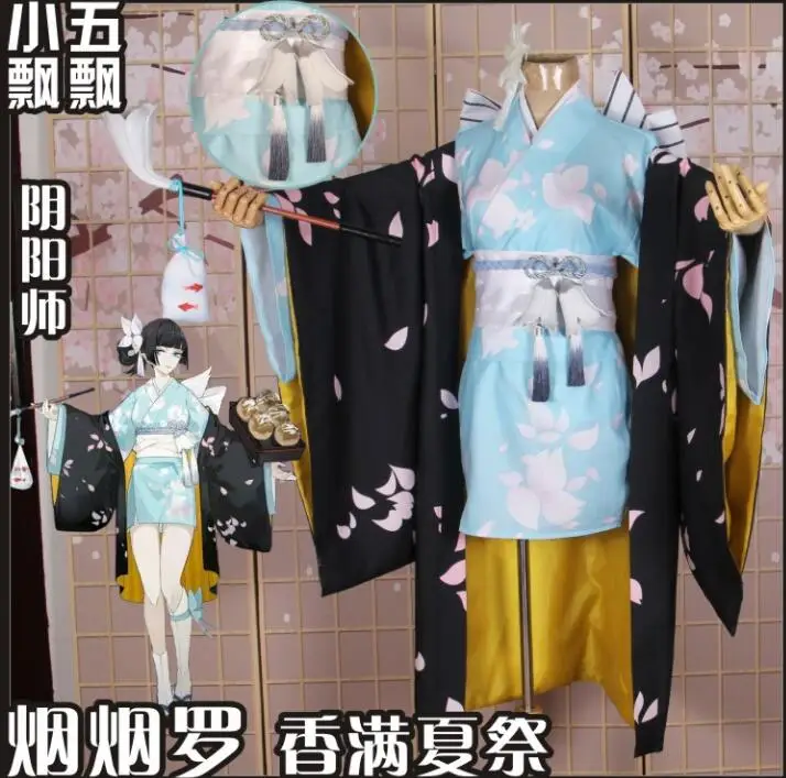 

Woman Kimono Hot Game Onmyoji Enenra Skin Kimono Cosplay Costume Custom Made Beautiful Dress