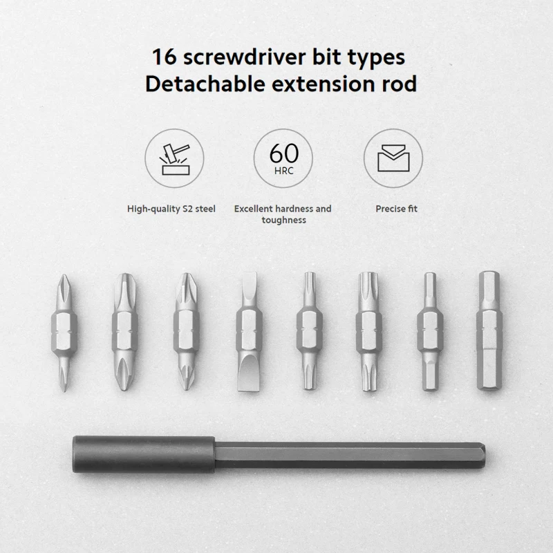 Xiaomi Mijia 16-in-1 Ratchet Screwdriver S2 alloy steel bits 20 N&sdot;m Torx Cross DIY Repair Tools Global Version diy tool kit