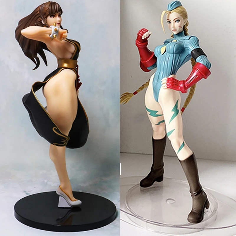 Sexy Girl Game Chun Li Figures Toy Doll Anime Cammy Action Figure Cartoon  Figura Collection Model Toys 23cm