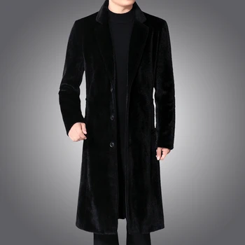 

Men's Long Trench Coat Large Size Windbreaker Over The Knee Cloak Coat Motorcycle Style Autumn And Winter New M-4xl