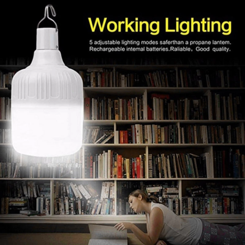 USB Recargable LED exterior noche bombilla luces de emergencia soportable lamp