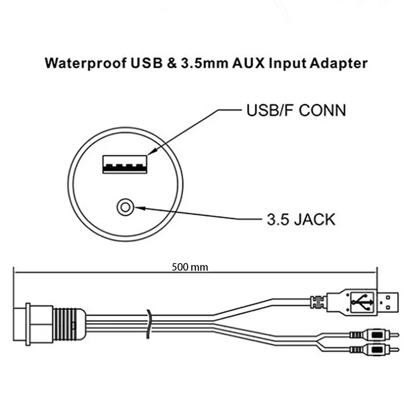 Автомобильный удлинитель HASDA водонепроницаемый 3 5 мм RCA AUX USB|Приемник и антенна GPS|