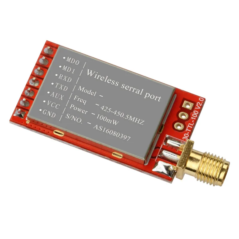 433MHZ SI4438 Wireless Modules Data Transmission Serial Port Module, Many to One, 1500-meter Long Distance