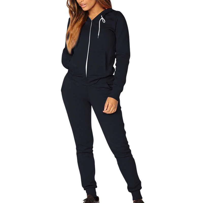 

Autumn Winter Fleece Sport Suit Women Tracksuits Hooded Pullover Tops Running Set Jogging Suits Sweatpants Sportswear Yoga Set
