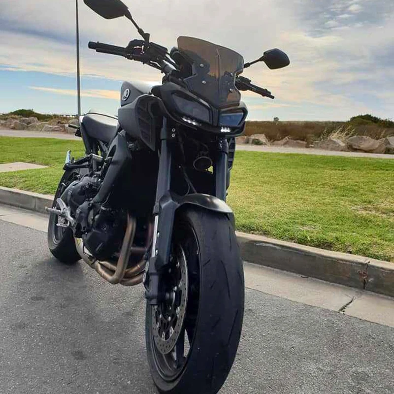 

Motorcycle Windshield Windscreen Wind Shield Screen Mounting Bracket for Yamaha MT-09 FZ-09 FZ MT 09 MT09 FZ09 2017-2019(Brown)