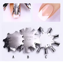 Инструменты для дизайна ногтей из нержавеющей стали, инструменты для маникюра, триммер для краев, французская улыбка, линия для резки ногтей, пластиковая стальная модель, легкие инструменты для дизайна ногтей