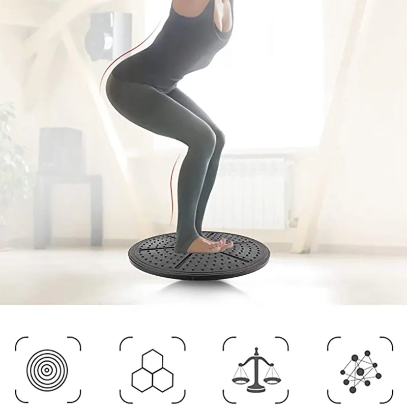 Balance Board Yoga Balance Board Disc Stability Round Plates Exercise Trainer Waist Twisting