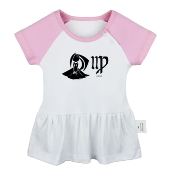 

Constellation Capricorn Leo Aquarius Virgo Pisces Symbol Design Newborn Baby Girls Dresses Print Toddler Infant Cotton Clothes