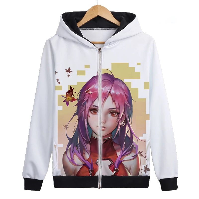 as the picture Аниме GuiltyCrown игра косплей костюм с капюшоном цифровая печать зима карнавал Хэллоуин школьная форма - Цвет: as the picture