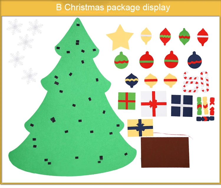 DIY войлочная ткань Рождественская елка Детский новогодний подарок Рождественская мини-елка украшения для дома