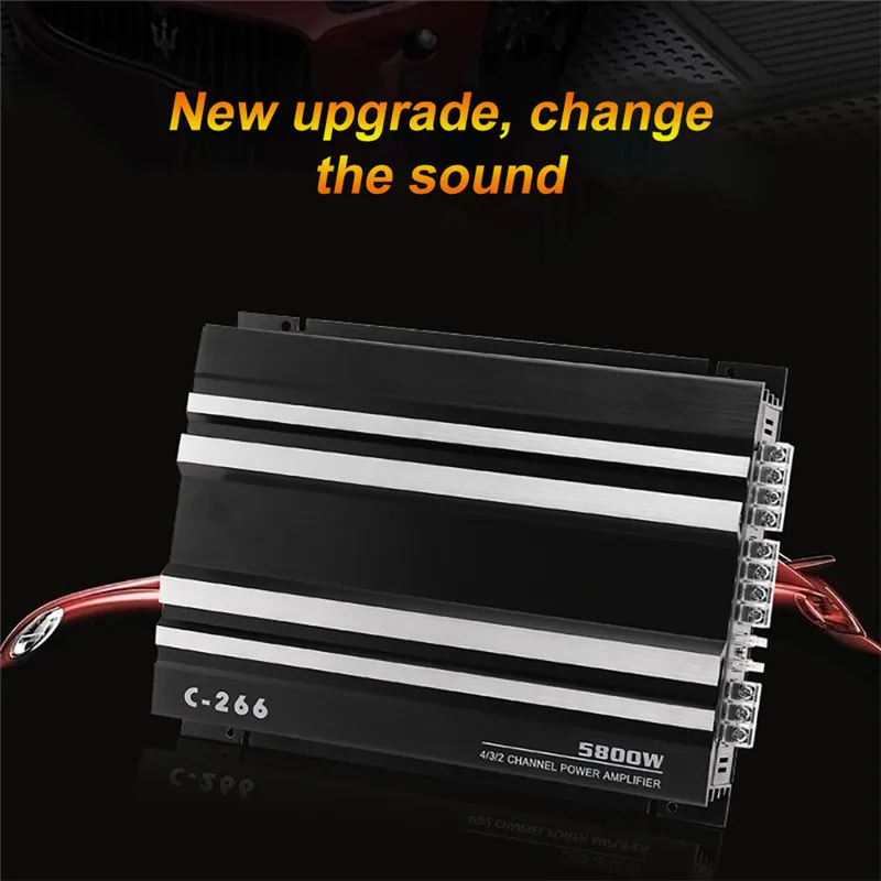 

5800W 4 Channel 12V Car Amplifer Car Audio Power AmplifierCar Audio Amplifier for Cars Amplifier Subwoofer