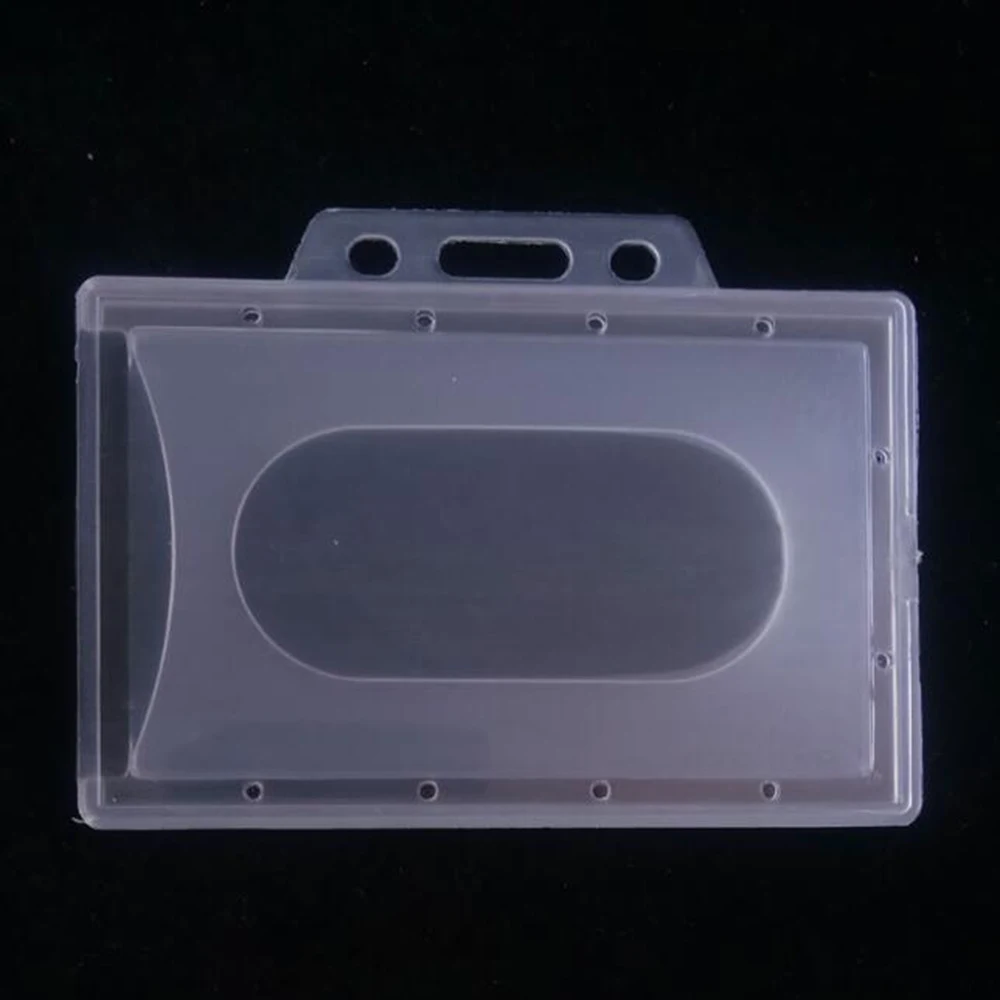 5 шт. сверхмощный ID бейдж держатель для карт горизонтальный/вертикальный Жесткий PP пластиковый бейдж держатель жесткий-прозрачный чехол для кредитных карт для офиса