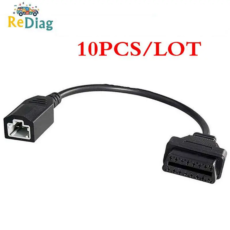 10 шт./лот для honda 3pin to OBD 2 16pin кабель автомобиля Honda сканер OBD1 OBD2 OBDII адаптер 3 pin до 16