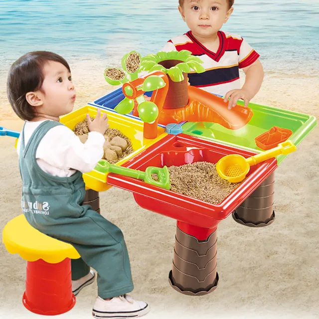 Bucket Sand Water Table Outdoor Garden Sandbox Set Play Sand Table Kids Outdoor Play Water Summer Beach Toys Children Gift 1