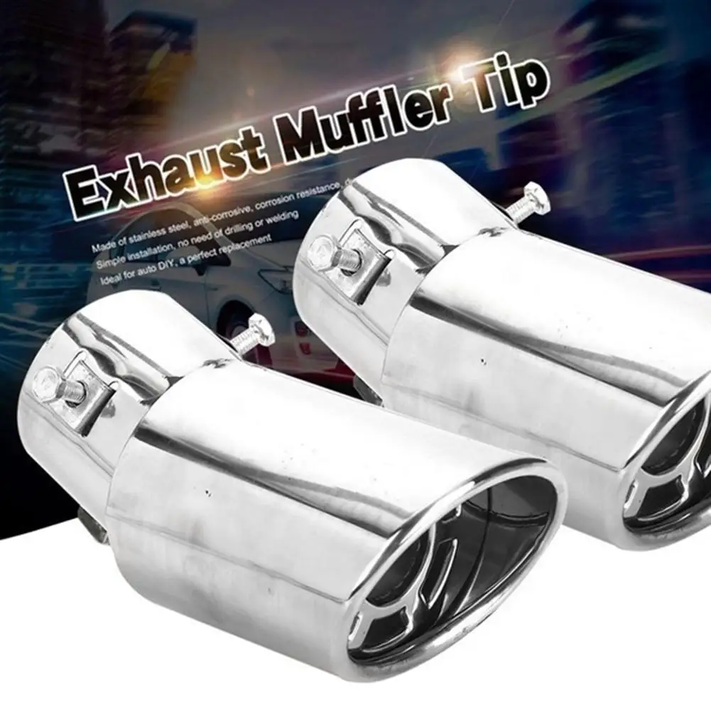 Universal Car Auto Rear Metal Curved Exhaust Pipe Tail Muffler Tip Accessories | Автомобили и мотоциклы
