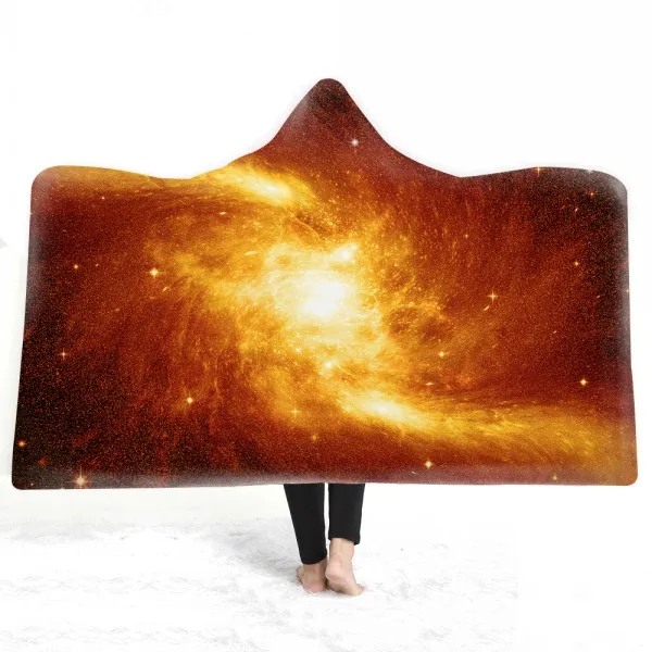Color-23 Одеяло из микрофибры, 3D принт, галактика, космос, Вселенная, флис, шерпа, одеяло для подростков, носимое, с капюшоном, пледы, теплое одеяло - Цвет: Color-23
