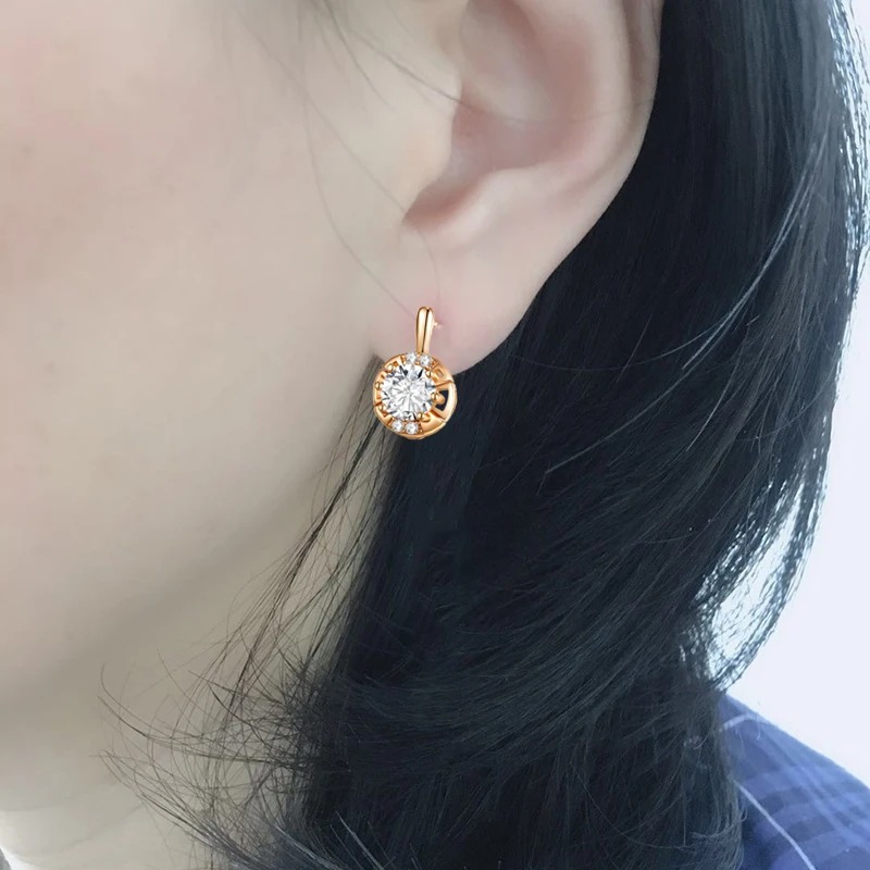 Женские круглые серьги гвоздики MAIKALE простые корейские золотого/серебряного